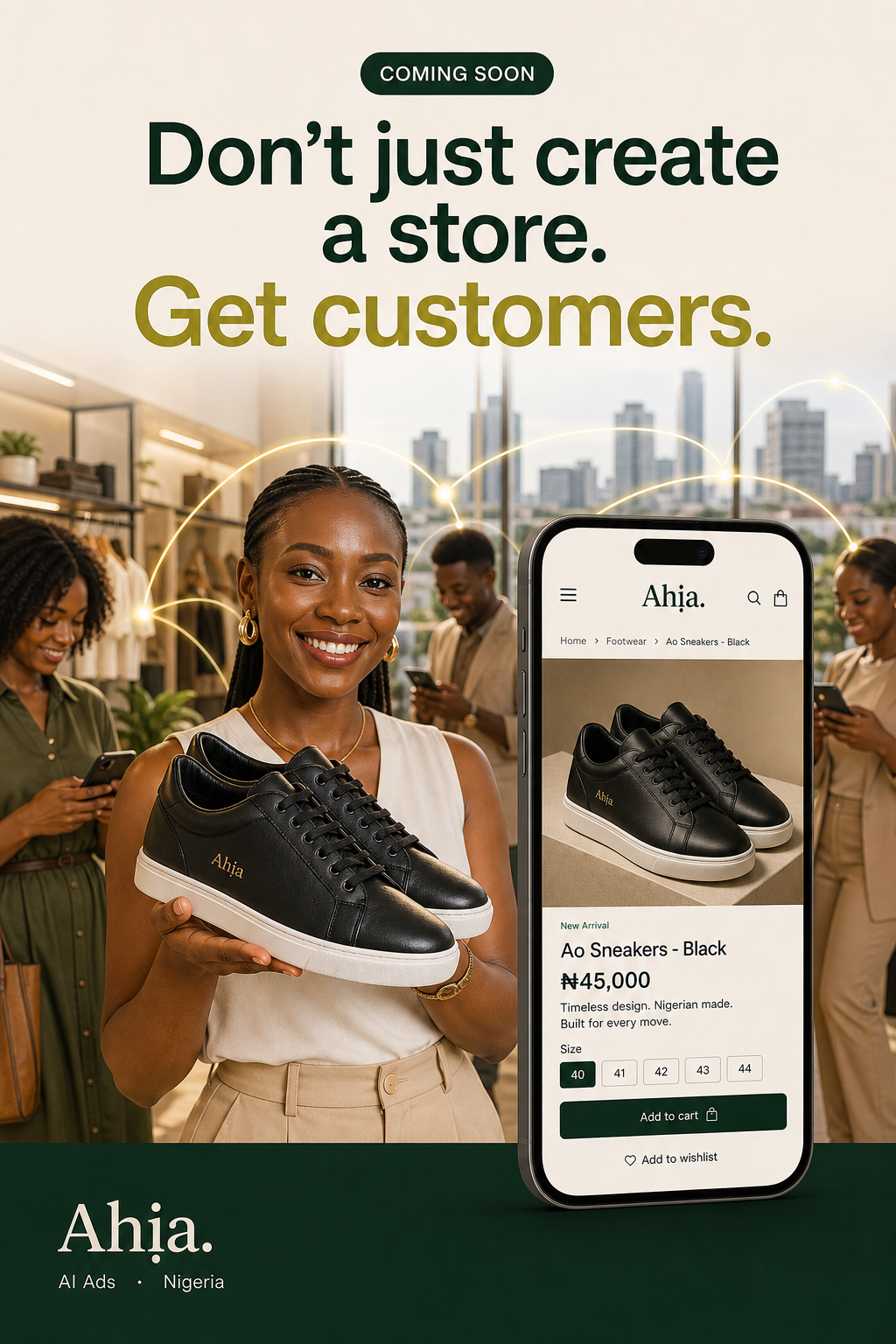 Black Leather Sneakers - example Ahịa ad creative